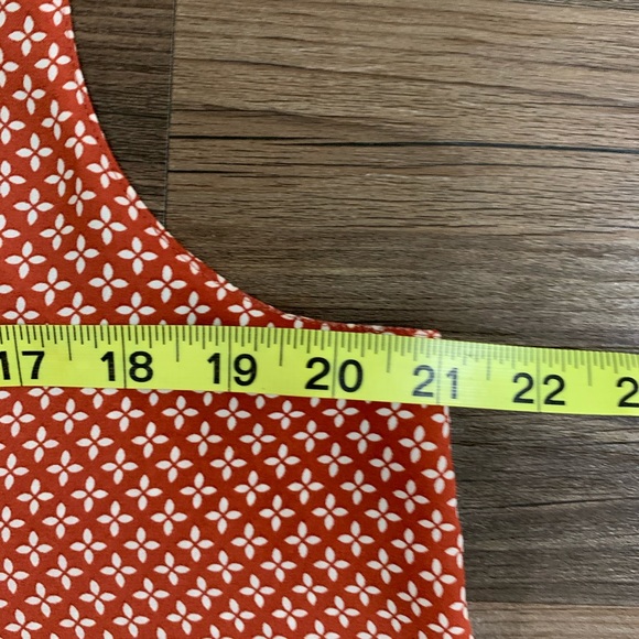 Loft Orange & White Sleeveless Top Size Medium - Picture 6 of 8
